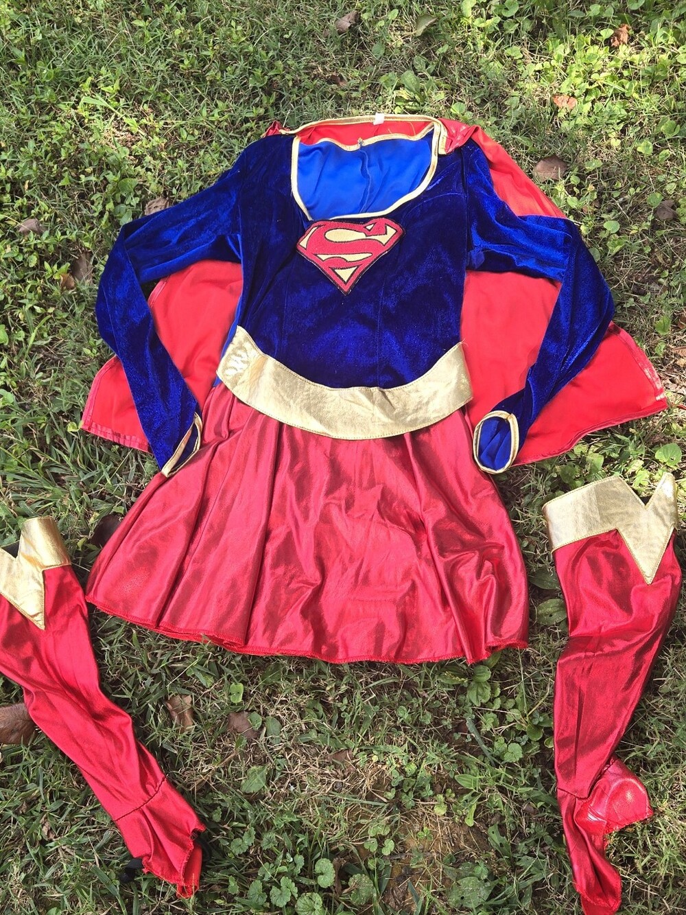 Supergirl Costume Dress with Cape